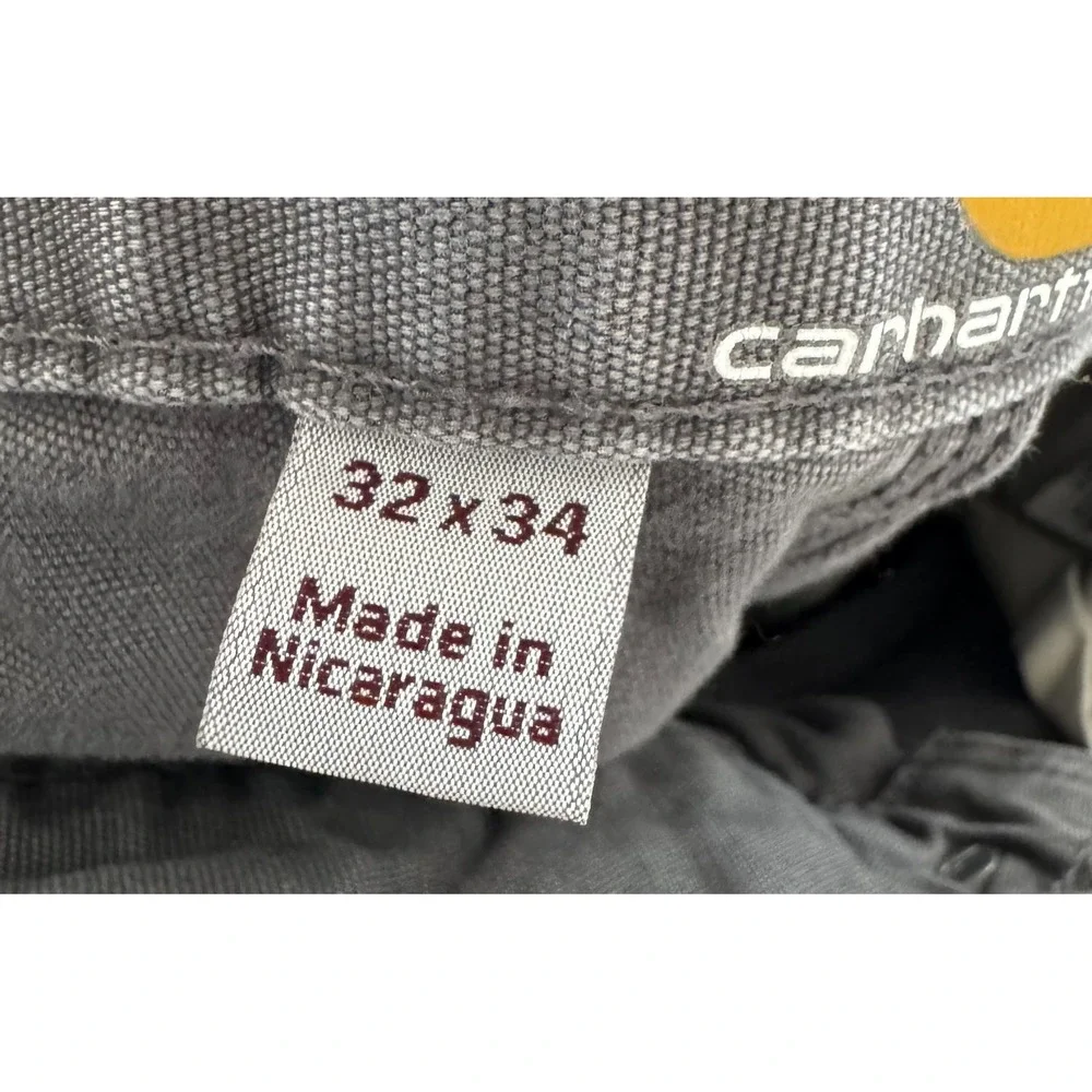 Carhartt Relaxed Fit Work Pants Men's 34x32 Black Utility Carpenter Canvas Workw
